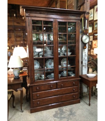 SOLD - Antique Wood Hutch/China Cupboard
